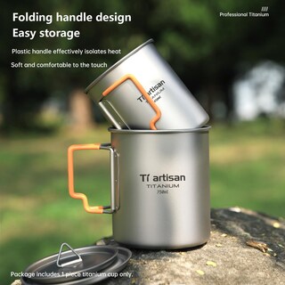 Foto 7 | Foto 7 | Taza De Titanio Ti Artisan 750 Ml Para Camping Y Café - Venta Internacional.