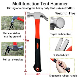 Foto 5 | Foto 5 | Juego De Estacas Para Tienda Tialero 40 Cm Resistente Con Martillo 12 Piezas Con Funda - Venta Internacional.