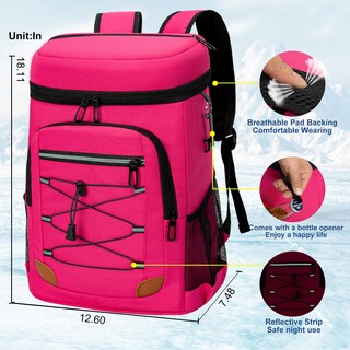 Foto 7 | Foto 7 | Mochila Térmica Amnow Aislada E Impermeable De 32l Para 36 Latas - Venta Internacional.