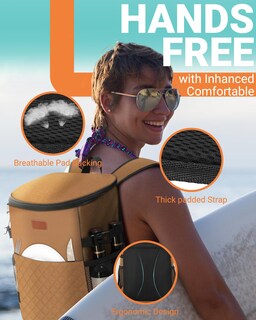 Foto 6 | Foto 6 | Mochila Nevera Tuwubi Aisalada Para 30/45 Latas A Prueba De Fugas Color Amarillo - Venta Internacional.