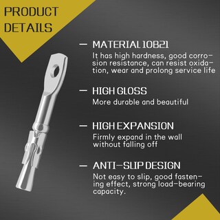 Foto 3 | Foto 3 | Anclaje De Expansión Aokansha 100 Piezas Perno Ojo Con Alambre Galvanizado - Venta Internacional.