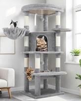 Torre Para Gatos Globlazer C51 Para Interiores 130 Cm Gris Claro - Venta Internacional.