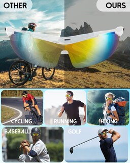 Foto 4 | Foto 4 | Gafas De Sol Para Ciclismo Hurdilen Polarizadas Uv400 Con 5 Lentes Intercambiables Unisex - Venta Internacional.