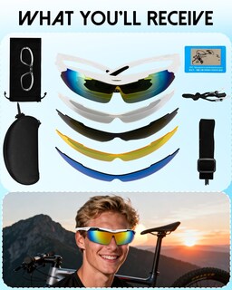 Foto 7 | Foto 7 | Gafas De Sol Para Ciclismo Hurdilen Polarizadas Uv400 Con 5 Lentes Intercambiables Unisex - Venta Internacional.