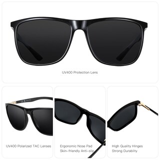 Foto 3 | Foto 3 | Lentes De Sol Cuadrados Polarizados Zenottic Para Hombre De Fibra De Carbono - Venta Internacional.