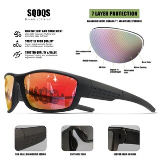 Foto 5 | Foto 5 | Gafas De Sol Deportivas Polarizadas Sqoqs Con Protección Uv400 Para Hombre - Venta Internacional.