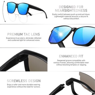 Foto 3 | Foto 3 | Gafas De Sol Haolota Polarizadas Uv400 Para Usar Sobre Lentes Para Mujer Y Hombre - Venta Internacional.