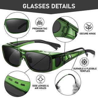 Foto 5 | Foto 5 | Gafas De Sol Wzerry Polarizadas Uv400 Para Usar Sobre Anteojos Para Hombre Y Mujer - Venta Internacional.