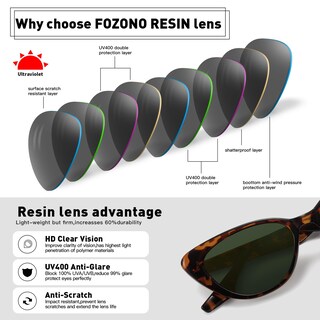 Foto 5 | Foto 5 | Anteojos De Sol Estilo Cat Eye Vintage Retro Fozono Uv400 Fzn7514 Para Mujer - Venta Internacional.