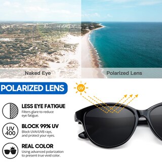 Foto 5 | Foto 5 | Gafas De Sol Polarizadas Uv400 Con Diseño De Ojo De Gato Para Mujer 2 Paquetes - Venta Internacional.