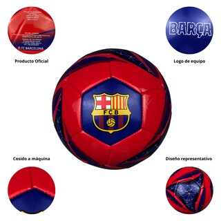 Foto 2 | Foto 2 | Balón De Fútbol Fcb Barca No.5 Rojo Líneas