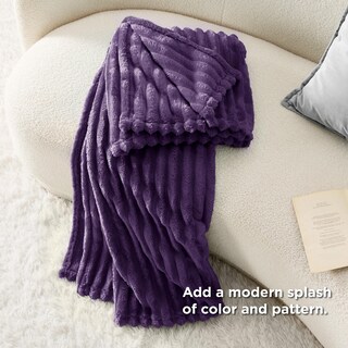 Foto 5 | Foto 5 | Manta Bedsure Gentlesoft Púrpura Twin Para Cama 168x229 Cm - Venta Internacional.