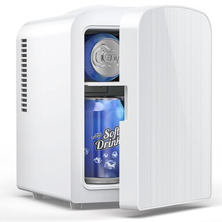 Foto 1 | Foto 1 | Mini Refrigerador Eléctrico 4l/6 Latas Enfriador Y Calentador Blanco - Venta Internacional.