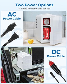 Foto 6 | Foto 6 | Mini Refrigerador Eléctrico 4l/6 Latas Enfriador Y Calentador Blanco - Venta Internacional.