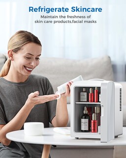 Foto 7 | Foto 7 | Mini Refrigerador Eléctrico 4l/6 Latas Enfriador Y Calentador Blanco - Venta Internacional.