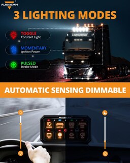 Foto 3 | Foto 3 | Panel De Interruptores Auxbeam Rgb 12v 8 Canales Para Auto Camioneta Suv Rv - Venta Internacional.