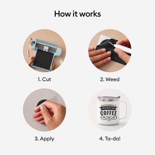 Foto 5 | Foto 5 | Vinilo Cricut Premium Permanente Negro Paquete De 3 Rollos De 1.2 M - Venta Internacional.