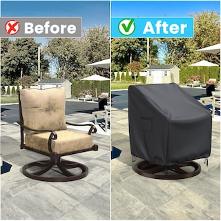 Foto 6 | Foto 6 | Fundas Para Sillas De Patio Brosyda Giratorias Juego De 2 Impermeables Negras - Venta Internacional.