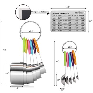 Foto 2 | Foto 2 | Set De Tazas Y Cucharas Medidoras New Star Foodservice 1028065 - Venta Internacional.