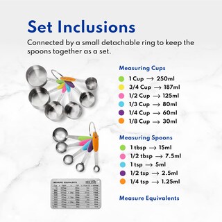 Foto 4 | Foto 4 | Set De Tazas Y Cucharas Medidoras New Star Foodservice 1028065 - Venta Internacional.