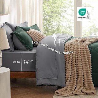 Foto 5 | Foto 5 | Juego De Edredón Bedsure King Size Reversible Verde Bosque 7 Piezas - Venta Internacional.