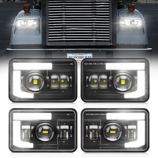 Foto 1 | Foto 1 | Faros Led Auxbeam 4x6 Con Luz Diurna (drl) Y Haz Alto/bajo Homologados Dot Para Camiones - Venta Internacional.