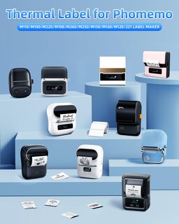 Foto 3 | Foto 3 | Papel Térmico Para Etiquetas Phomemo 3 Rollos M110/m220/m221/m120/m200 - Venta Internacional.