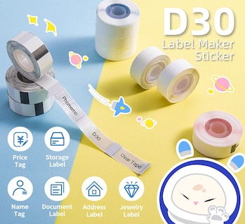 Foto 3 | Foto 3 | Etiquetas Transparentes Phomemo D30 0.55x1.18'' 210 Unidades/rollo 3 Rollos - Venta Internacional.