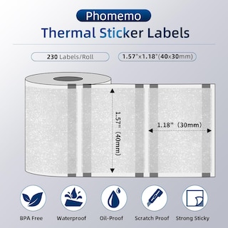 Foto 2 | Foto 2 | Etiquetas Térmicas Transparentes Phomemo Para M110/m120/m220/m150/m250 - Venta Internacional.