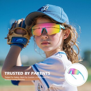 Foto 5 | Foto 5 | Gafas Deportivas Polarizadas Para Niños Fanshen Para Béisbol Edades 3-12 (es_co) - Venta Internacional.
