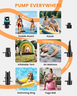 Foto 7 | Foto 7 | Bomba Eléctrica Para Tabla De Paddle Aurethryon 20 Psi Con Conector Para Auto - Venta Internacional.