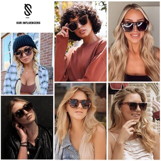 Foto 2 | Foto 2 | Gafas De Sol Sojos De Moda Sobredimensionadas Con Forma Cuadrada Y Ojos De Gato Sj2179 - Venta Internacional.