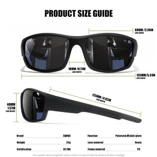 Foto 4 | Foto 4 | Gafas De Sol Deportivas Polarizadas Sqoqs Uv400 Para Hombre - Venta Internacional.