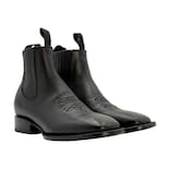 Botín Vaquero Hombre Piel Genuina Calzado Del Bajío Negro