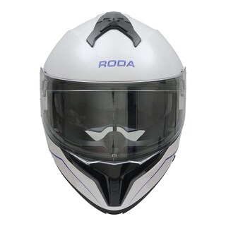 Foto 4 | Foto 4 | Casco Roda Force Blanco Azul L Abatible Svs Blanco