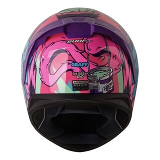 Foto 2 | Foto 2 | Casco Shaft Sh582sp Evo Fc Graff Mica Transp Rep Mrd Cerr Fucsia