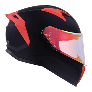 Foto 2 | Foto 2 | Casco Bkr Hawk Negro Mate M.roja Rep Trans Cerr Svs Rojo Negro