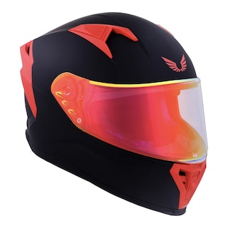 Foto 3 | Foto 3 | Casco Bkr Hawk Negro Mate M.roja Rep Trans Cerr Svs Rojo Negro