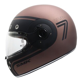 Foto 1 | Foto 1 | Casco Smk Retro Negro Dorado Mate Seven Gl720 L Cerrado Negro