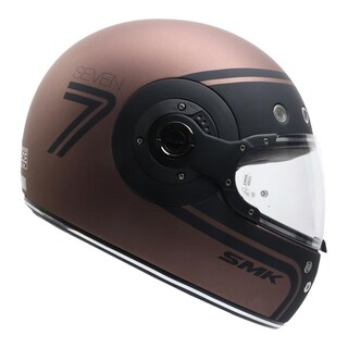 Foto 2 | Foto 2 | Casco Smk Retro Negro Dorado Mate Seven Gl720 L Cerrado Negro