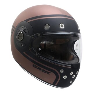 Foto 3 | Foto 3 | Casco Smk Retro Negro Dorado Mate Seven Gl720 L Cerrado Negro