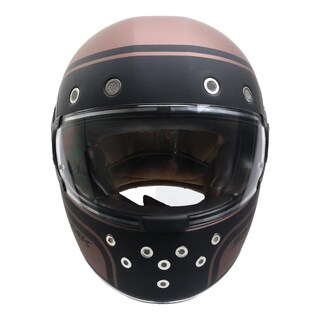 Foto 4 | Foto 4 | Casco Smk Retro Negro Dorado Mate Seven Gl720 L Cerrado Negro