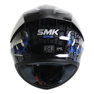 Foto 5 | Foto 5 | Casco Smk Stellar Sport Negro Azul Taotei Gl265 Mica Azul L Cerrado Negro
