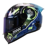 Casco Shaft Sh560 Amarillo Camaleon Motion L Cerrado Mica Iridium Azul Amarillo