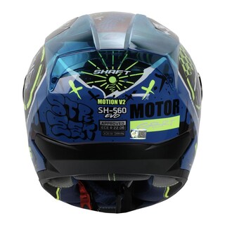 Foto 5 | Foto 5 | Casco Shaft Sh560 Amarillo Camaleon Motion L Cerrado Mica Iridium Azul Amarillo