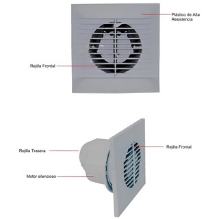 Foto 5 | Foto 5 | Extractores De Baños Esteticos Ventdepot Mxsar-003 1 Pieza Blanco