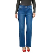 Pantalón Recto Britos Jeans 024771 Azul para Mujer de Mezclilla