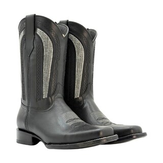 Foto 1 | Foto 1 | Bota Vaquera Calzado del Bajío Negra Piel Suela Cuero Rodeo para Hombre