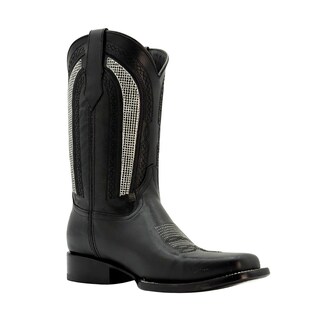 Foto 2 | Foto 2 | Bota Vaquera Calzado del Bajío Negra Piel Suela Cuero Rodeo para Hombre