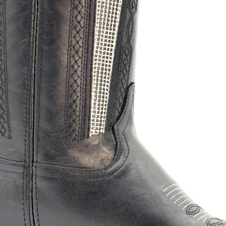 Foto 7 | Foto 7 | Bota Vaquera Calzado del Bajío Negra Piel Suela Cuero Rodeo para Hombre